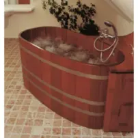 Blumenberg – handcrafted wooden hot tubs made of larch or Kambala wood.