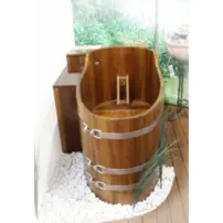 Blumenberg – handcrafted wooden hot tubs made of larch or Kambala wood.