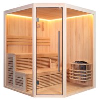 Sauna AWT E1801B, 160x160, borovica, Harvia 6kw Vega
