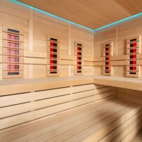 AWT infrasauna E1611C-IR Hemlock 180x180 9kW Cilindro