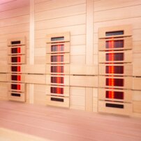 AWT infrasauna E1250B-IR Hemlock , pec Harvia TheWall 6kW, 180x110