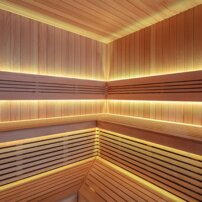 AWT THE CUBE X5-L Hemlock, EOS Cubo 9KW exteriérová sauna 235x235