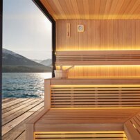 AWT THE CUBE X4 Hemlock, EOS Cubo 9KW exteriérová sauna 235x235