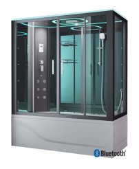 SW-615 parný sprchový box s hydromasážnou vaňou 170 x 85 x 218 cm vľavo