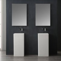 Stoneart LZ507 voľne stojace umývadlo biele/matné 40 cm