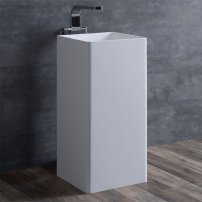 Stoneart LZ507 voľne stojace umývadlo biele/lesklé 40 cm