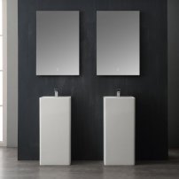 Stoneart LZ512 voľne stojace umývadlo 40 cm biela matná