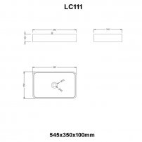 Stoneart umývadlo LC111 minerálny kompozit 55x35cm