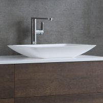 Stoneart umývadlo LC118 minerálny kompozit 59x34cm biela matná