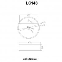 Stoneart umývadlo LC148 minerálny kompozit 45x45cm biela lesklá
