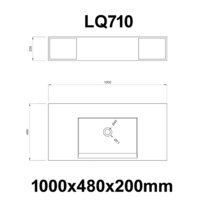 StoneArt LQ710 biela, 100x48x20cm