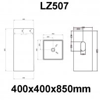 Stoneart LZ507 voľne stojace umývadlo biele/lesklé 40 cm