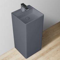 Stoneart LZ512 voľne stojace umývadlo 40 cm  tmavo/sivé