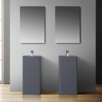 Stoneart LZ512 voľne stojace umývadlo 40 cm  tmavo/sivé