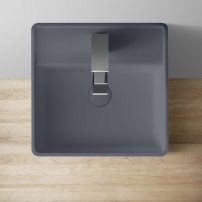 Stoneart LZ512 voľne stojace umývadlo 40 cm  tmavo/sivé