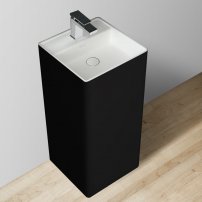 Stoneart LZ512 voľne stojace umývadlo čierne/biele 40 cm
