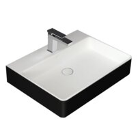 StoneArt LP6206 čierna/biela matná, umývadlo 60x46