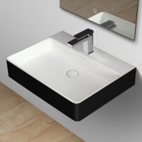 StoneArt LP6206 čierna/biela matná, umývadlo 60x46