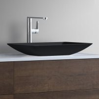 Stoneart umývadlo LC118 minerálny kompozit 59x34cm čierne