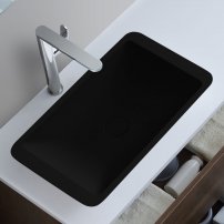 Stoneart umývadlo LC118 minerálny kompozit 59x34cm čierne