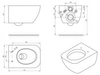 StoneArt TMS-111P WC 52x37cm čierna