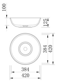 Stoneart umývadlo LC200 minerálny kompozit 42x42cm