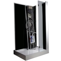 AWT DZ959F8 parný sprchový box obdĺžnik 120x90x225, čierna / ľavá