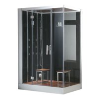 AWT DZ961F8 parný sprchový box obdĺžnik 150x90x225, čierna / ľavá