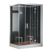 AWT DZ961F8 parný sprchový box obdĺžnik 150x90x225, čierna / pravá