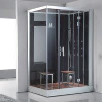 AWT DZ961F8 parný sprchový box obdĺžnik 150x90x225, čierna / pravá