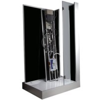 AWT DZ961F8 parný sprchový box obdĺžnik 150x90x225, čierna / pravá