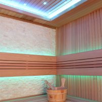 Sauna AWT E1241B 200x170, Céder, Harvia 9kW Kivi