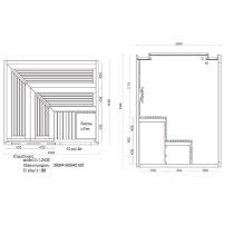 Sauna AWT E1243C, 180x160, Céder, Harvia 9kW Kivi