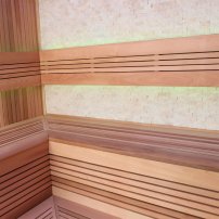 Sauna AWT E1243B, 200x180, Céder, Harvia 9kW Kivi