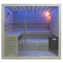 Sauna AWT B1102A topoľ 220x200, 9 kW EOS BiO-Thermat