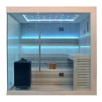 Sauna AWT B1246B topoľ 200x180,  9 kW EOS BiO-Max