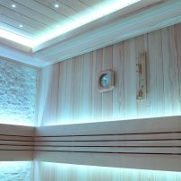 Sauna AWT B1246B topoľ 200x180,  9 kW EOS BiO-Max