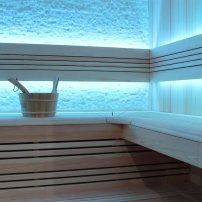 Sauna AWT B1246B topoľ 200x180,  9 kW EOS BiO-Max