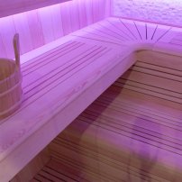 Sauna AWT B1246B topoľ 200x180,  9 kW EOS BiO-Max
