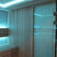 Sauna AWT B1247B topoľ 200x180,  9 kW EOS BiO-Max