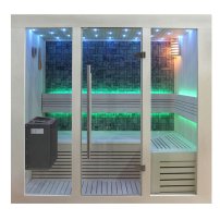 Sauna AWT B1216B, 180x120, topoľ  9 kW EOS BiO-Thermat