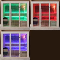 Sauna AWT B1216B, 180x120, topoľ  9 kW EOS BiO-Thermat