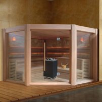 Sauna AWT E1501B, 250x250, Céder, 12 kW EOS Cubo
