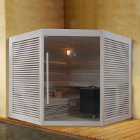 Sauna AWT B1403 topoľ, 200x200, 9 kW  EOS Bio Cubo