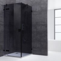 AWT sprchový kút LAS0900-B čierny 90x90 vľavo