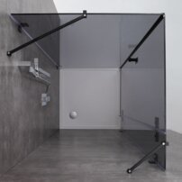 AWT sprchový kút LAS0900-B čierny 90x90 vľavo