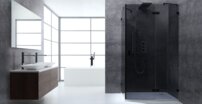 AWT sprchový kút LAS-B1500 150x90 vpravo čierny
