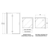 AWT sprchový kút LBS1005 biela 100x100 vpravo