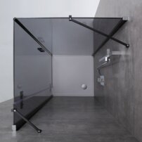 AWT sprchový kút  LBS1205-B 120x90 čierna vľavo
