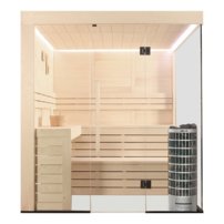 Sauna AWT E1205B, 201x198,  Topoľ/Osika, Harvia 9kW Cilindro